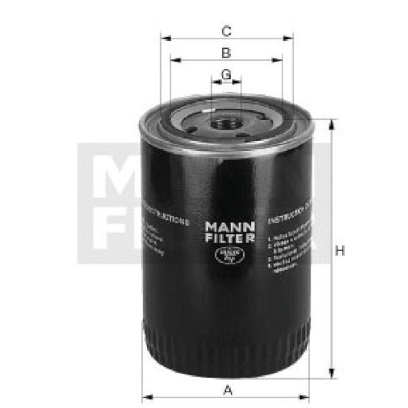 MANN-Filter W940/5 M+H Motorölfilter Brand Nominal Zellulosepapier