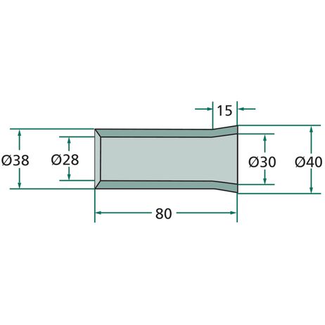 Frontladerzinke - 600mm, Gewindegröße: M22 x 1.5 (H - fluted