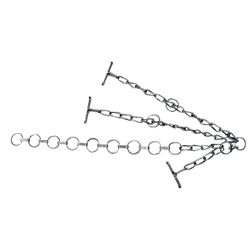 Kerbl Kuhkette Verzinkt Doppelt Mit Flachgliedern – 7 Mm, Mit Wirbel, Für Rinderhaltung